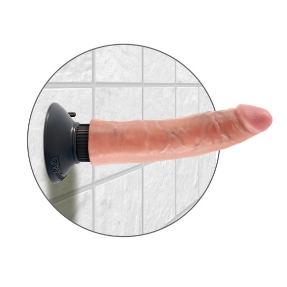 Вибромассажер телесного цвета 7 Vibrating Cock - 20 см. Вибромассажер телесного цвета 7 Vibrating Cock - 20 см.