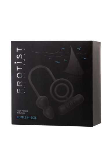 Чёрное эрекционное кольцо с вибростимулятором и анальным хвостом Чёрное эрекционное кольцо с вибростимулятором и анальным хвостом