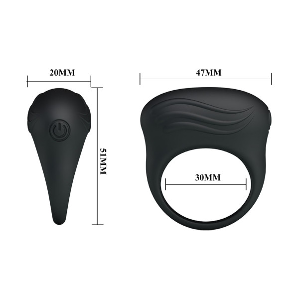 Черное вибрирующее эрекционное кольцо Черное вибрирующее эрекционное кольцо