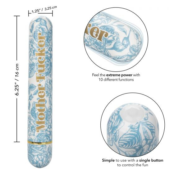 Голубой классический вибратор Naughty Bits Mother Fucker Personal Vibrator - 18 см. Голубой классический вибратор Naughty Bits Mother Fucker Personal Vibrator - 18 см.