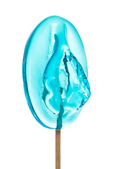 Леденец в форме вагины со вкусом блю кюрасао - 50 гр. Леденец в форме вагины со вкусом блю кюрасао - 50 гр.