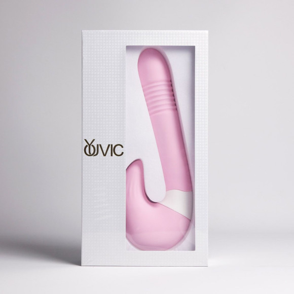 Розовый вибростимулятор зоны G 2-в-1