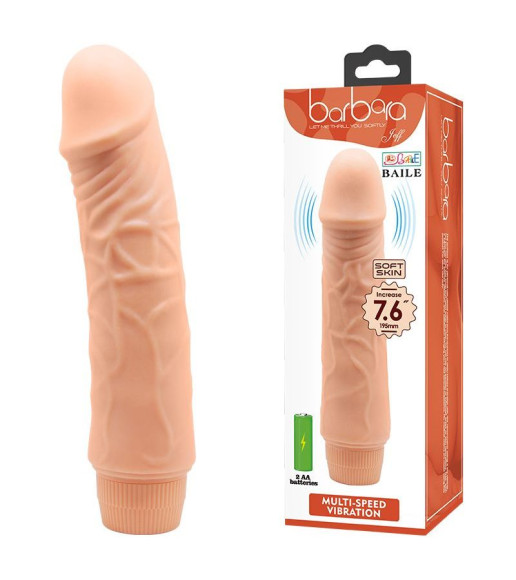 Телесный вибратор-реалистик Jeff - 19,5 см. Телесный вибратор-реалистик Jeff - 19,5 см.