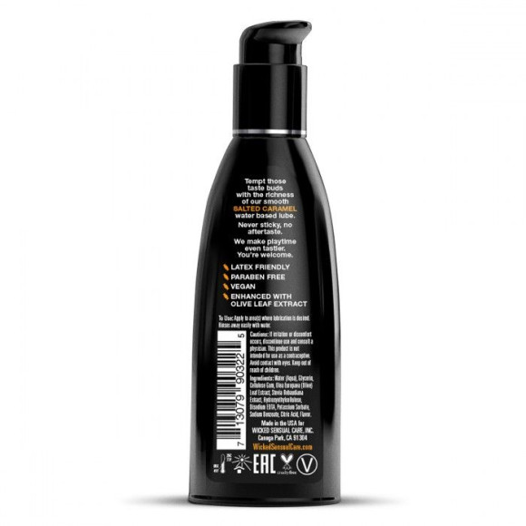 Лубрикант с ароматом соленой карамели Wicked Aqua Salted Caramel - 60 мл. Лубрикант с ароматом соленой карамели Wicked Aqua Salted Caramel - 60 мл.