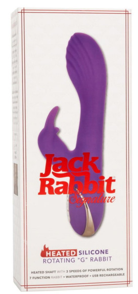 Фиолетовый вибратор-кролик с нагревом Jack Rabbit Signature Heated Silicone Rotating - 21,5 см. Фиолетовый вибратор-кролик с нагревом Jack Rabbit Signature Heated Silicone Rotating - 21,5 см.