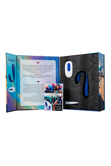 Синий вибратор для пар Langou с управлением через приложение Синий вибратор для пар Langou с управлением через приложение