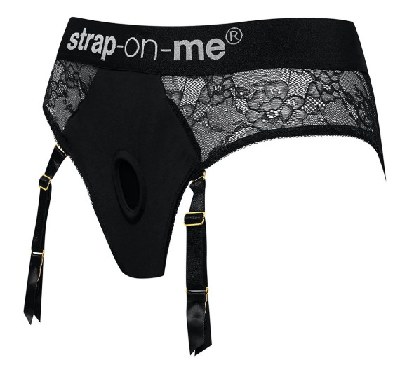 Черные трусики для насадок Diva Lingerie Harness - size S Черные трусики для насадок Diva Lingerie Harness - size S