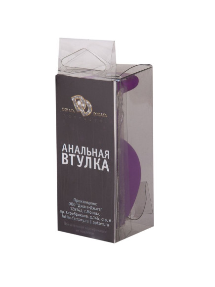 Фиолетовая силиконовая пробка с прозрачным кристаллом - 7,3 см. Фиолетовая силиконовая пробка с прозрачным кристаллом - 7,3 см.