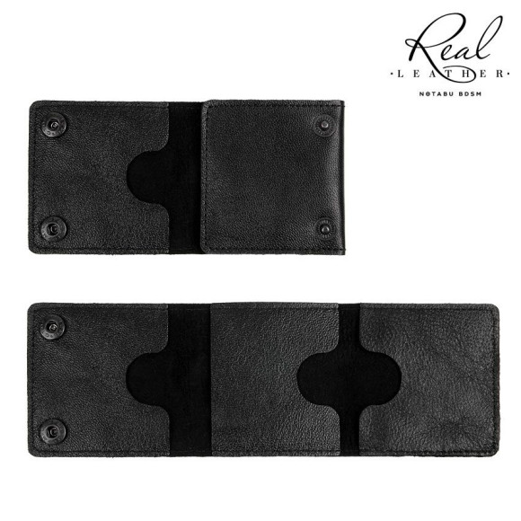 Черный кожаный кондомхолдер Notabu Черный кожаный кондомхолдер Notabu