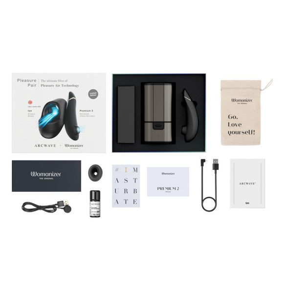 Набор для пар Pleasure Pair: мастурбатор ARCwave Ion и стимулятор Womanizer Premium 2 Набор для пар Pleasure Pair: мастурбатор ARCwave Ion и стимулятор Womanizer Premium 2