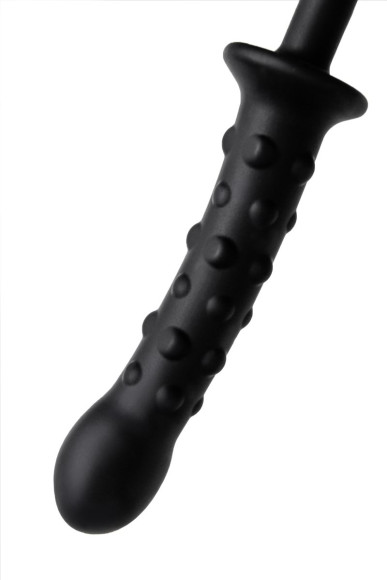 Черный двусторонний фаллоимитатор из силикона - 24,5 см. Черный двусторонний фаллоимитатор из силикона - 24,5 см.