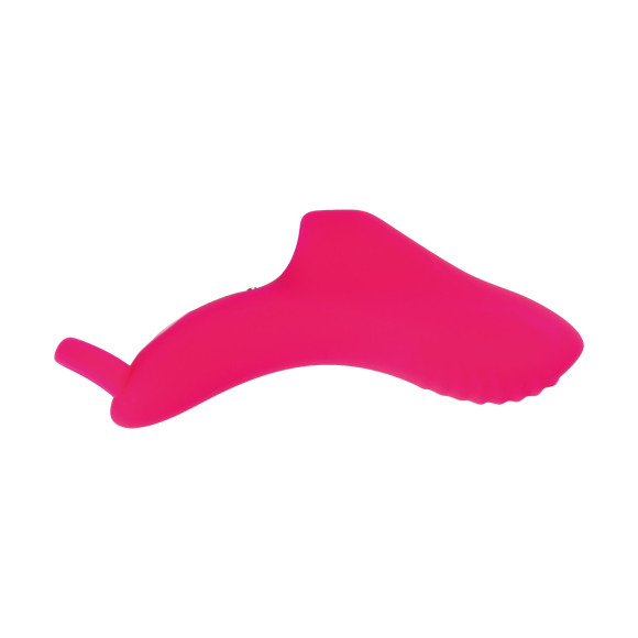 Розовая перезаряжаемая вибронасадка на палец Розовая перезаряжаемая вибронасадка на палец