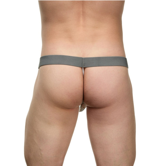 Мужские серебристые трусы-стринги Мужские серебристые трусы-стринги