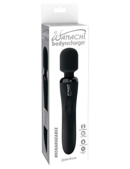 Черный вибратор-жезл Body Recharger Черный вибратор-жезл Body Recharger
