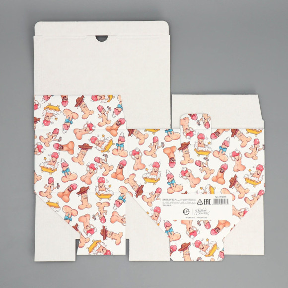 Сборная подарочная коробка «Веселые джентельмены» - 22 х 15 х 10 см. Сборная подарочная коробка «Веселые джентельмены» - 22 х 15 х 10 см.