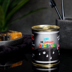 Набор в консервной банке Сюрприз : мыло и мочалка Набор в консервной банке Сюрприз : мыло и мочалка