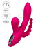 Ярко-розовый вибростимулятор 3-в-1 Tripling - 21 см. Ярко-розовый вибростимулятор 3-в-1 Tripling - 21 см.