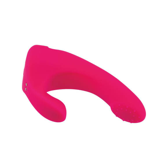 Розовый изогнутый вибратор со стимуляцией клитора - 11,1 см. Розовый изогнутый вибратор со стимуляцией клитора - 11,1 см.