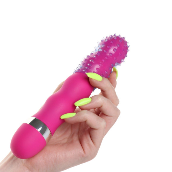 Силиконовая рельефная насадка на палец или вибратор Силиконовая рельефная насадка на палец или вибратор