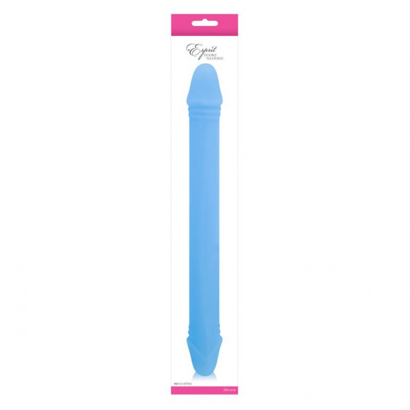 Голубой двусторонний фаллоимитатор ESPRIT AQUA - 35 см.