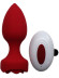 Красная анальная пробка Rose с пультом ДУ Красная анальная пробка Rose с пультом ДУ