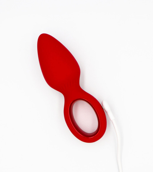 Красная анальная вибропробка Ida - 11,5 см. Красная анальная вибропробка Ida - 11,5 см.