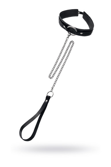 Кожаный ошейник-чокер с поводком Кожаный ошейник-чокер с поводком