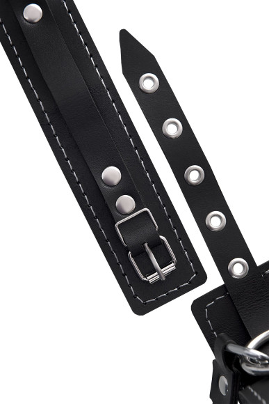 Кожаный ошейник-чокер с поводком Кожаный ошейник-чокер с поводком