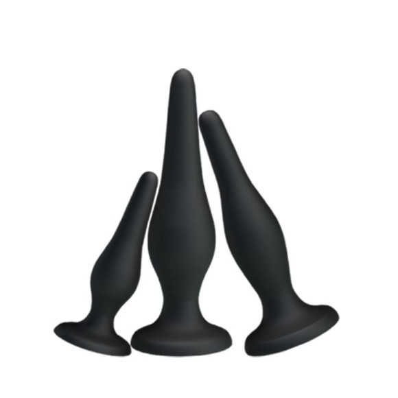 Набор из 3 силиконовых анальных пробок для начинающих Mini Anal Kit Набор из 3 силиконовых анальных пробок для начинающих Mini Anal Kit