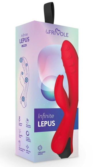 Красный вибратор-кролик Lepus с ребрышками Красный вибратор-кролик Lepus с ребрышками