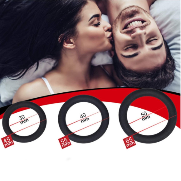 Набор из 3 черных эрекционных колец «Оки-Чпоки» Набор из 3 черных эрекционных колец «Оки-Чпоки»