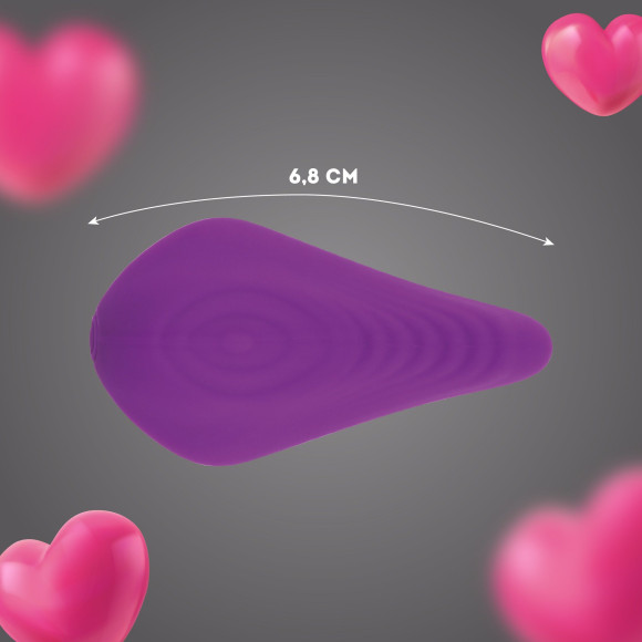 Фиолетовая силиконовая насадка на палец с вибропулей Фиолетовая силиконовая насадка на палец с вибропулей