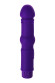 Фиолетовый вибратор с утолщением посередине и клиторальным зайчиком - 18 см. Фиолетовый вибратор с утолщением посередине и клиторальным зайчиком - 18 см.