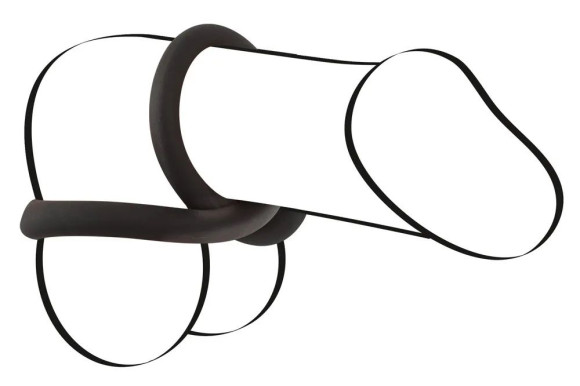 Черное эрекционное кольцо на пенис и мошонку Черное эрекционное кольцо на пенис и мошонку