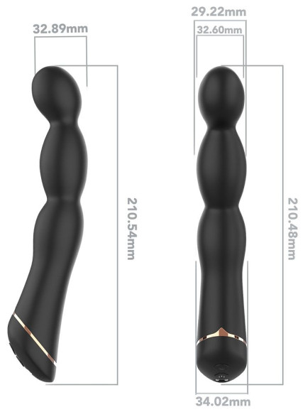 Черный вибратор для G-точки Laband - 21 см. Черный вибратор для G-точки Laband - 21 см.