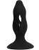 Чёрная анальная пробка с полостями для сжатия и легкого введения - 11 см. Чёрная анальная пробка с полостями для сжатия и легкого введения - 11 см.
