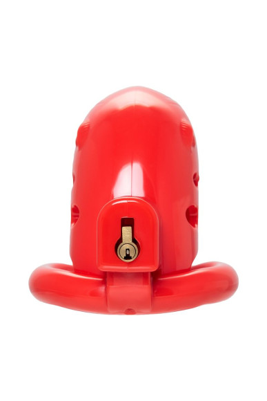 Красный мужской пояс верности из пластика Красный мужской пояс верности из пластика