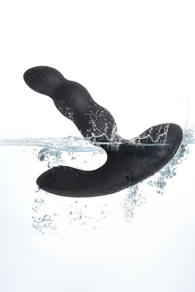 Черный силиконовый стимулятор простаты Levett Nitoc с пультом ДУ Черный силиконовый стимулятор простаты Levett Nitoc с пультом ДУ