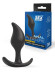 Черный анальный стимулятор - 9,2 см.