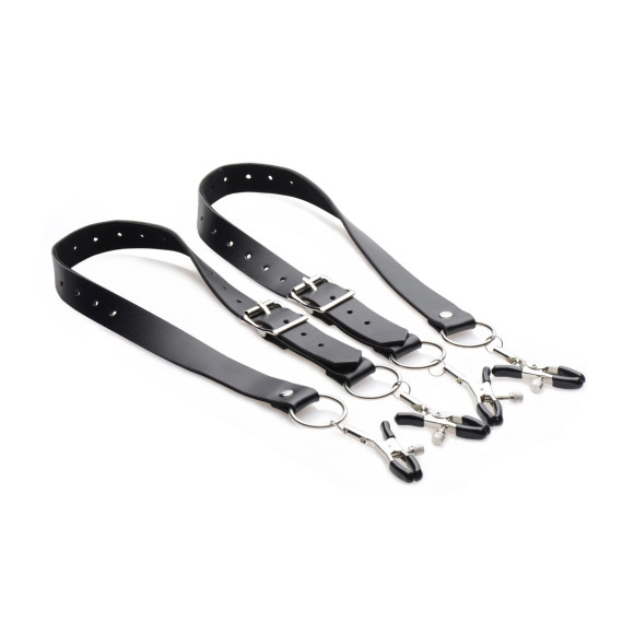 Ремни с зажимами для половых губ Spread Labia Spreader Straps with Clamps Ремни с зажимами для половых губ Spread Labia Spreader Straps with Clamps