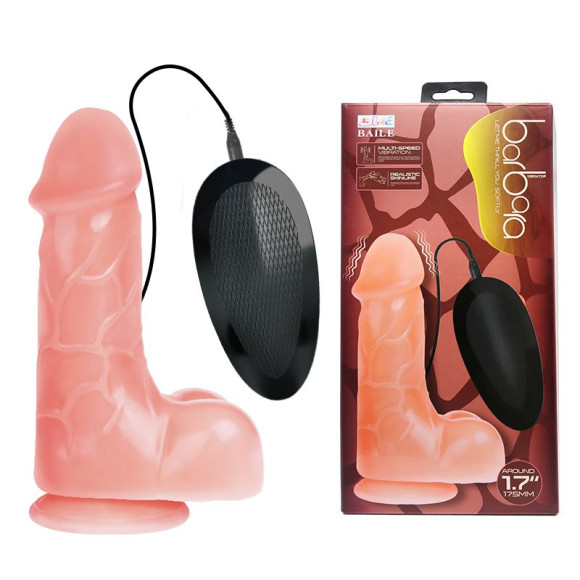 Телесный вибратор-реалистик Barbara - 17,5 см. Телесный вибратор-реалистик Barbara - 17,5 см.