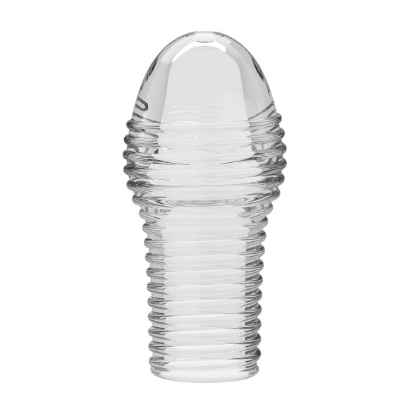 Прозрачная насадка на пенис с ребрышками Hoytt - 9 см. Прозрачная насадка на пенис с ребрышками Hoytt - 9 см.