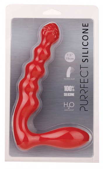 Красный силиконовый стимулятор PURRFECT SILICONE - 19 см. Красный силиконовый стимулятор PURRFECT SILICONE - 19 см.