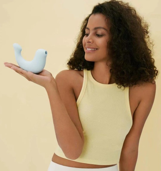 Голубой вибростимулятор G-spa для G-точки и клитора Голубой вибростимулятор G-spa для G-точки и клитора