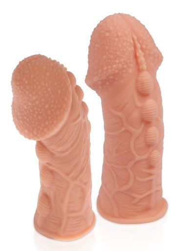 Насадка на фаллос с пузыриками, венками и ребристостью Extreme Sleeve 009 M-size - 14,7 см. Насадка на фаллос с пузыриками, венками и ребристостью Extreme Sleeve 009 M-size - 14,7 см.