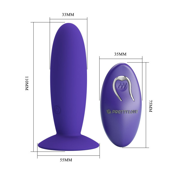 Фиолетовый анальный вибростимулятор Remote Control Vibrating Plug Youth - 11 см. Фиолетовый анальный вибростимулятор Remote Control Vibrating Plug Youth - 11 см.