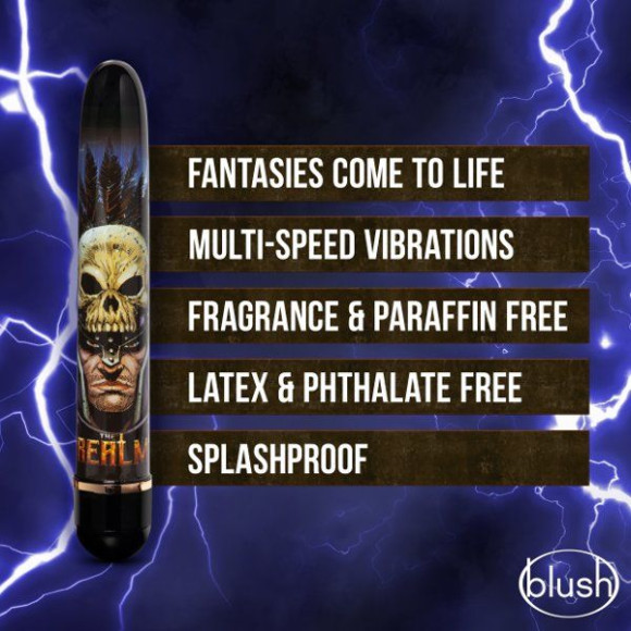 Синий классический вибратор Knight - 17,7 см. Синий классический вибратор Knight - 17,7 см.