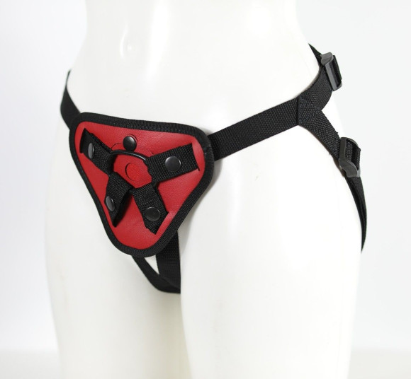 Красный пояс с двумя типами фиксации насадок Красный пояс с двумя типами фиксации насадок