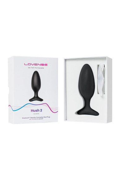 Черная анальная втулка LOVENSE Hush 2 (M) - 13,5 см. Черная анальная втулка LOVENSE Hush 2 (M) - 13,5 см.