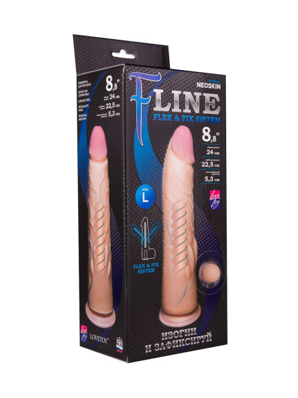 Реалистичный фаллоимитатор на присоске F LINE - 23 см. Реалистичный фаллоимитатор на присоске F LINE - 23 см.